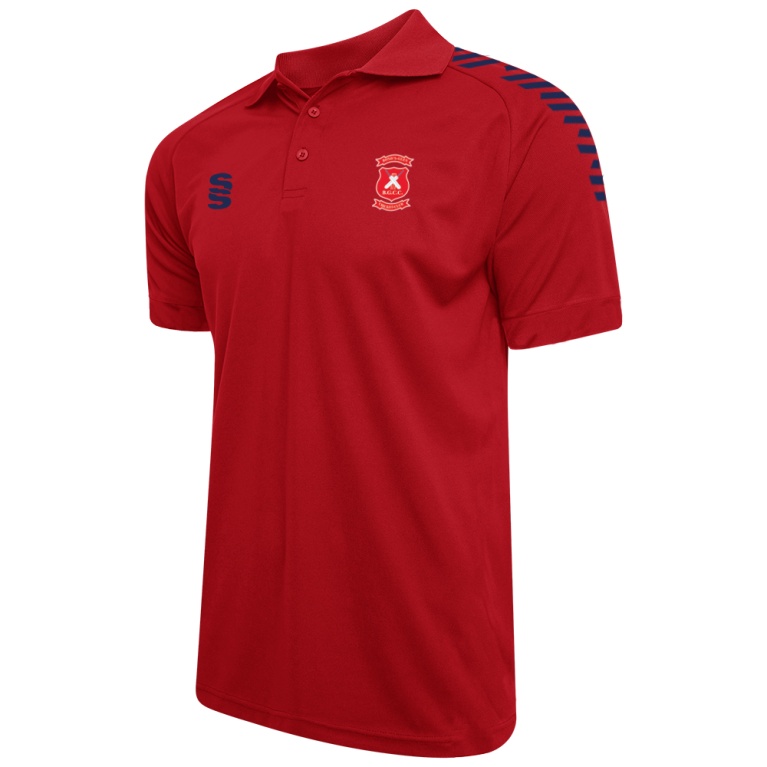 Bonds Glen CC Dual Solid Colour Polo : Red
