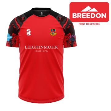 Ballymena CC - Tempo T-Shirt - Black/Red - Unisex Fit