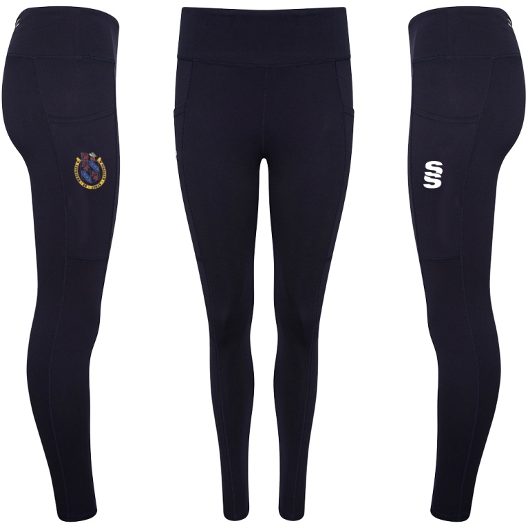 Brackley CC Performance Full Length Leggings : Navy