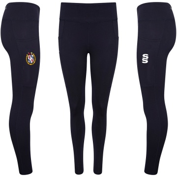 Brackley CC Performance Full Length Leggings : Navy