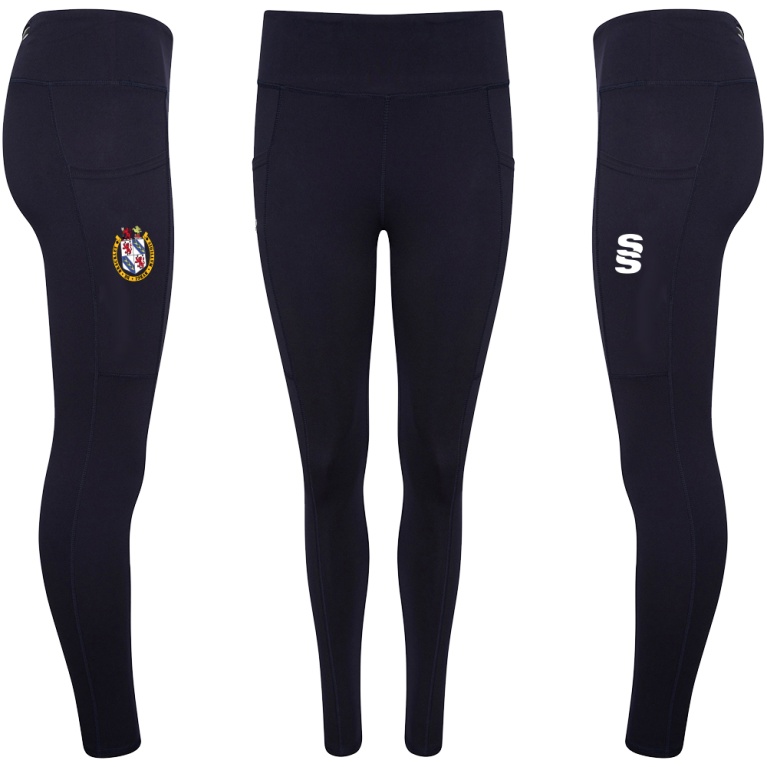 Brackley CC Performance Full Length Leggings : Navy